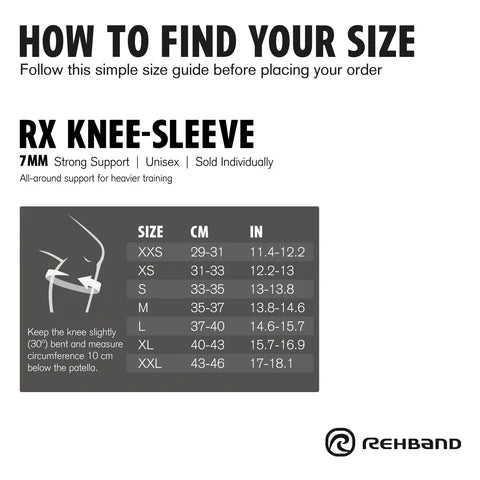 Rehband RX Knee Sleeve 7mm